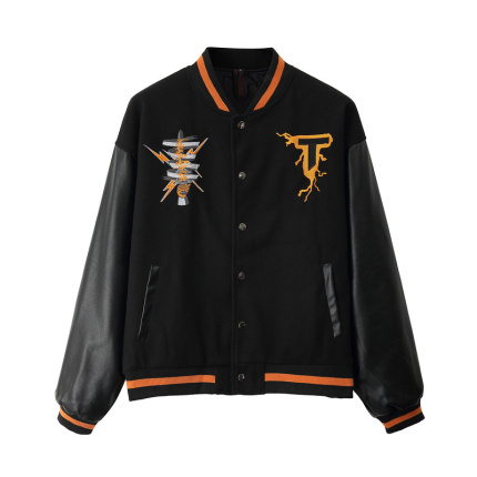 single breasted black bomber jackets